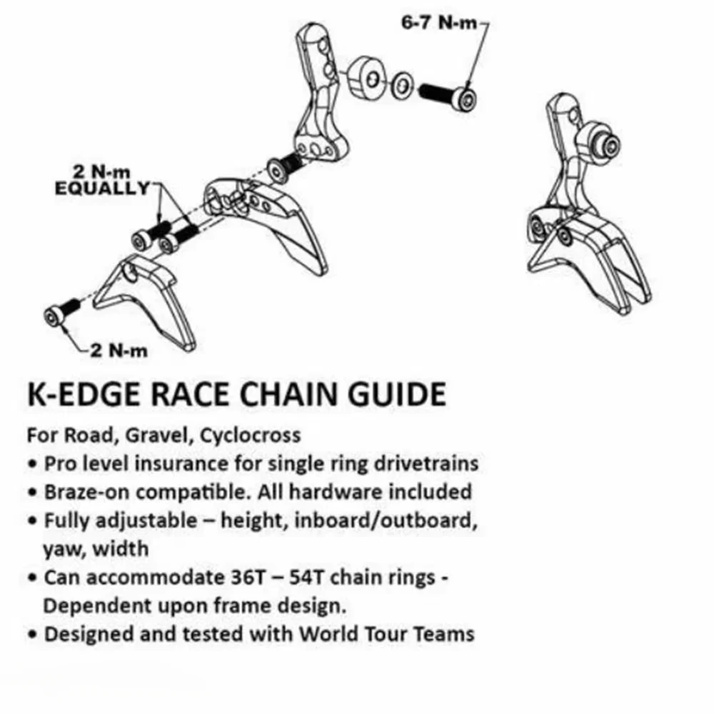CNC Machined 6061-T6 Aluminum 1x Bike Chain Guide for MTB Road Gravel Cyclocross Chain Keeper High Performance No Plastic