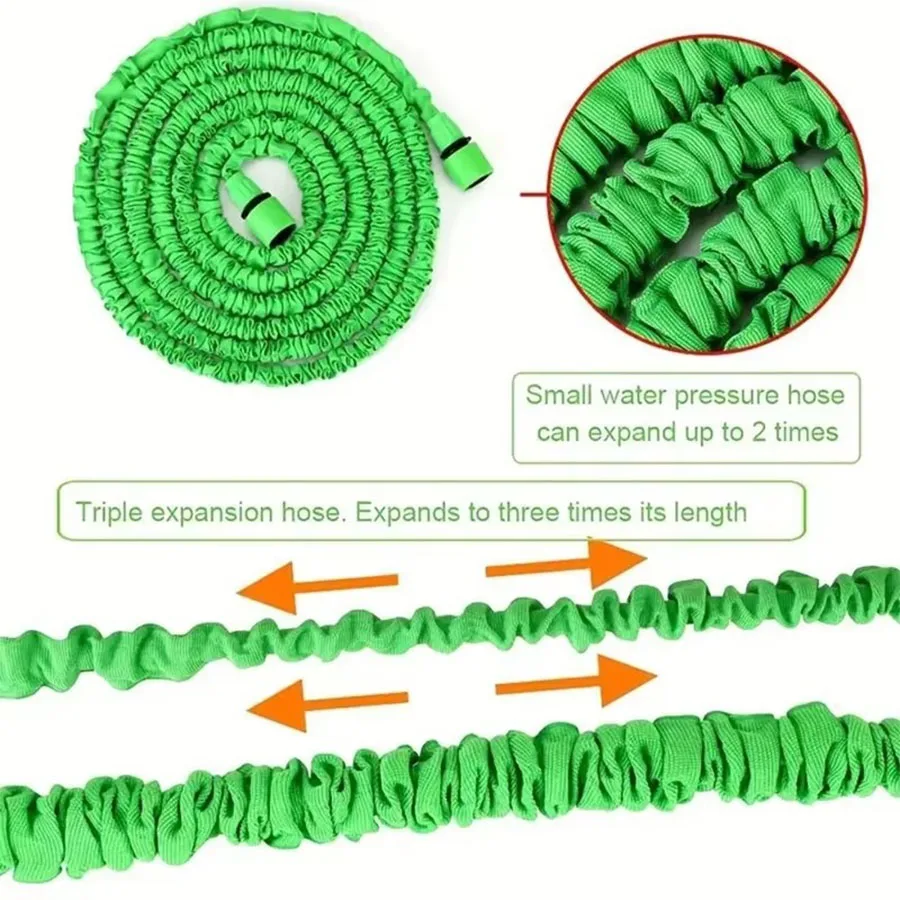 Expandable Magic Hose High Pressure Car Wash 7 Spray Modes Water Gun for Home Garden Plant Watering Flexible Lightweight No Kink