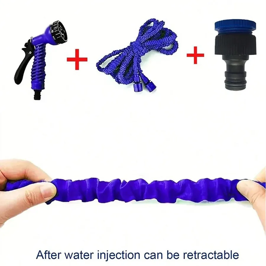 Expandable Magic Hose High Pressure Car Wash 7 Spray Modes Water Gun for Home Garden Plant Watering Flexible Lightweight No Kink