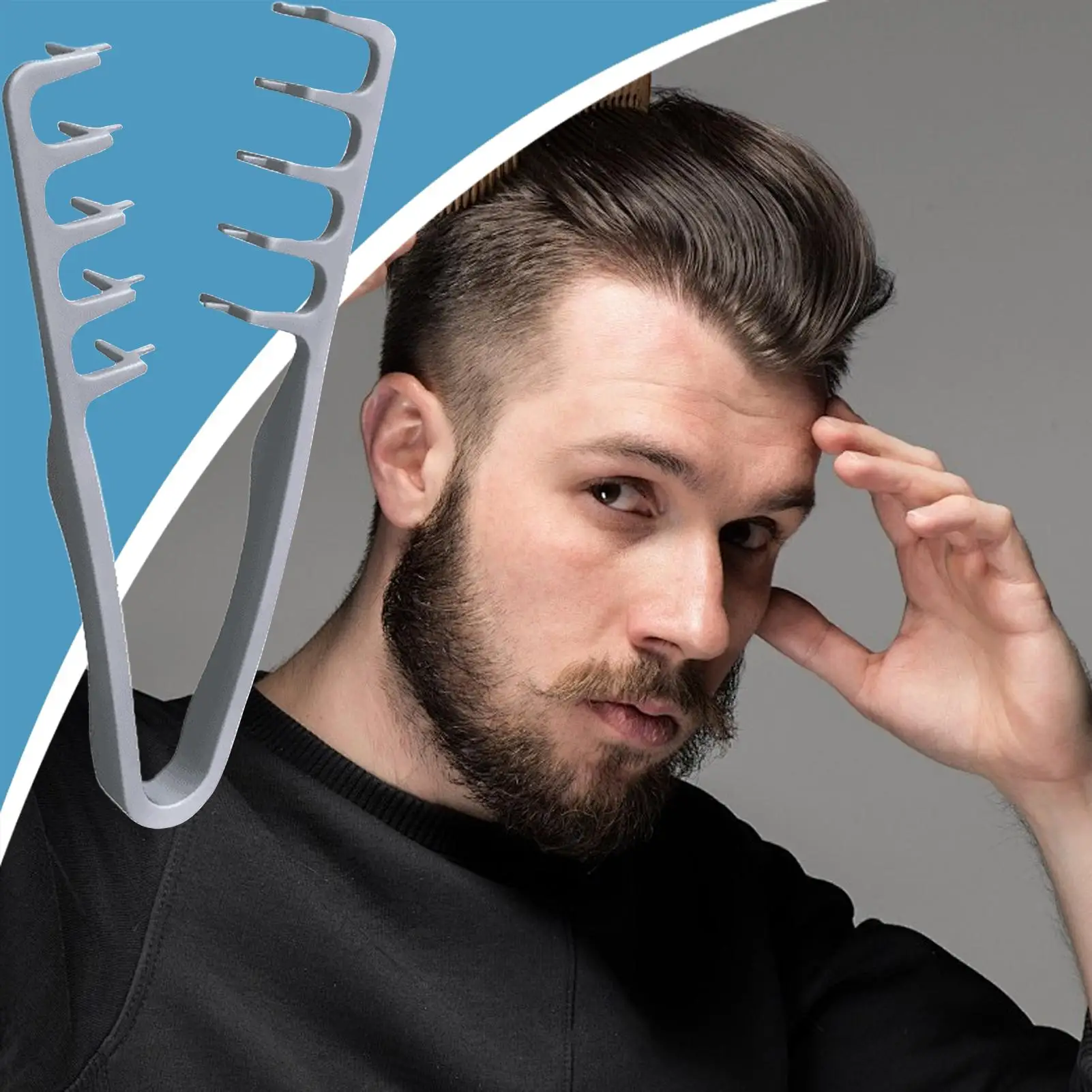 Volumizing Wide-Tooth Hair Styling Comb Curling Tools Fluffy Texture for Men Ideal for All Hair Types Hairstyling Tools