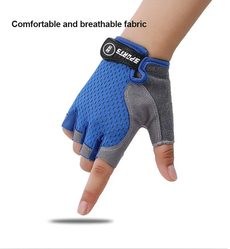 Kids Cycling Gloves Spring Summer Gel Padded Anti-Slip Boy Girl Skateboard Breathable Fitness Workout Children Sports Gloves