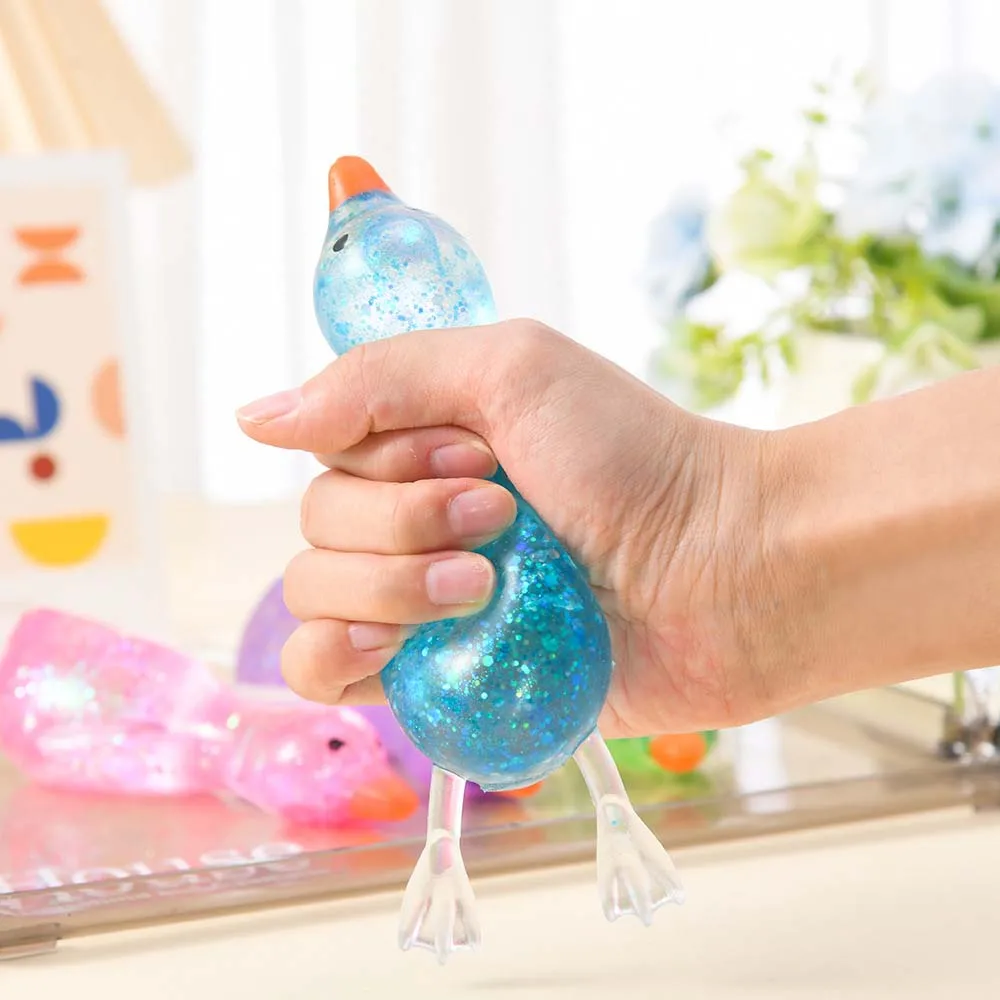 Maltose Colorful Aurora Duck Squeeze Soft Cute Animal Stress Relief Decompression Stretch DIY Decoration Gifts ﻿