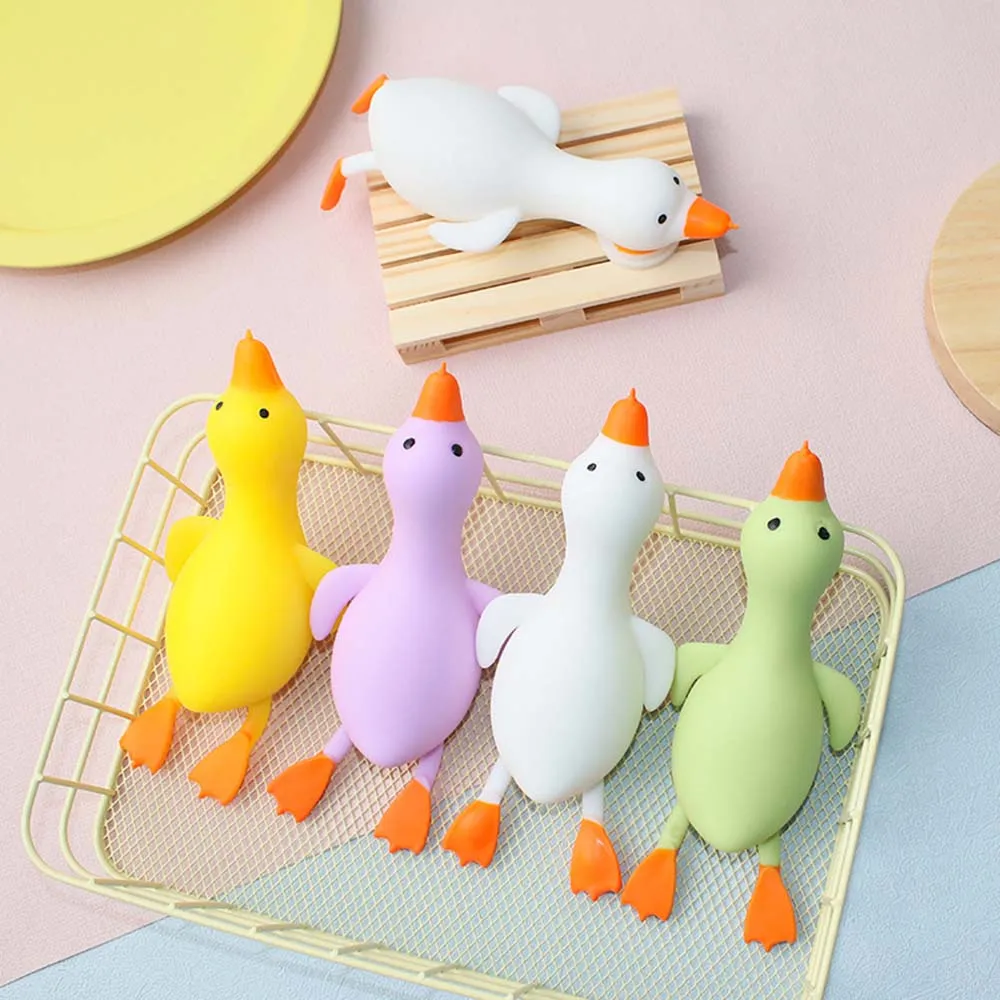 Maltose Colorful Aurora Duck Squeeze Soft Cute Animal Stress Relief Decompression Stretch DIY Decoration Gifts ﻿