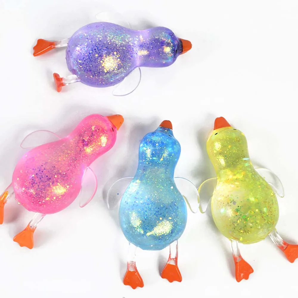 Maltose Colorful Aurora Duck Squeeze Soft Cute Animal Stress Relief Decompression Stretch DIY Decoration Gifts ﻿