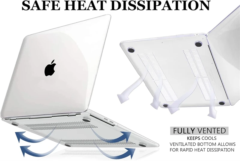 Crystal Clear Laptop Case for Macbook Neo 13 2026 Air 15 M4 M3 Hard Cover for Mac Book Pro 14 M1 M2 M5 14 16 Sleeve Accessories
