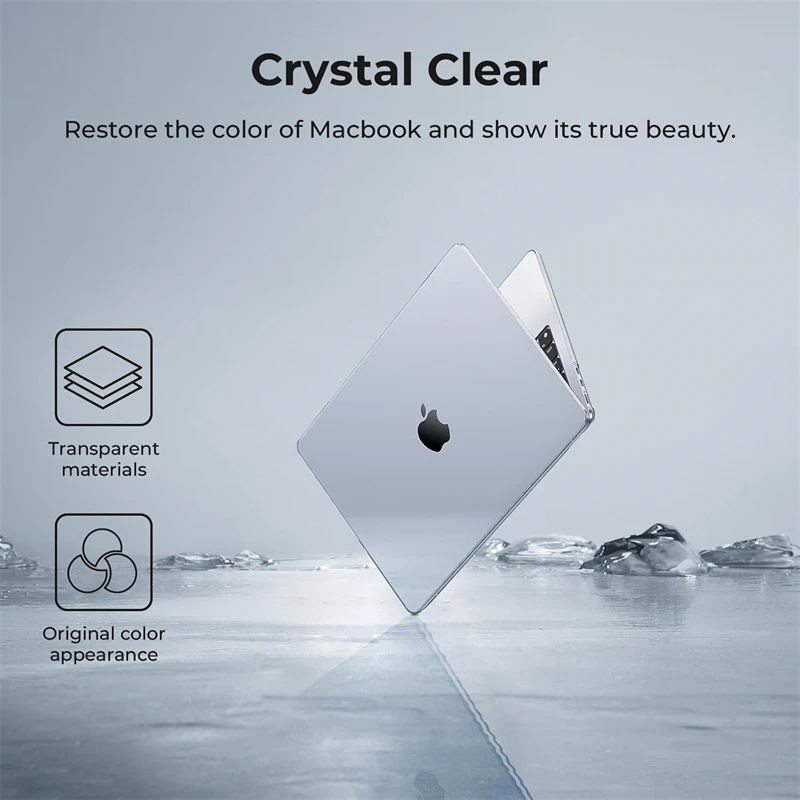 Crystal Clear Laptop Case for Macbook Neo 13 2026 Air 15 M4 M3 Hard Cover for Mac Book Pro 14 M1 M2 M5 14 16 Sleeve Accessories