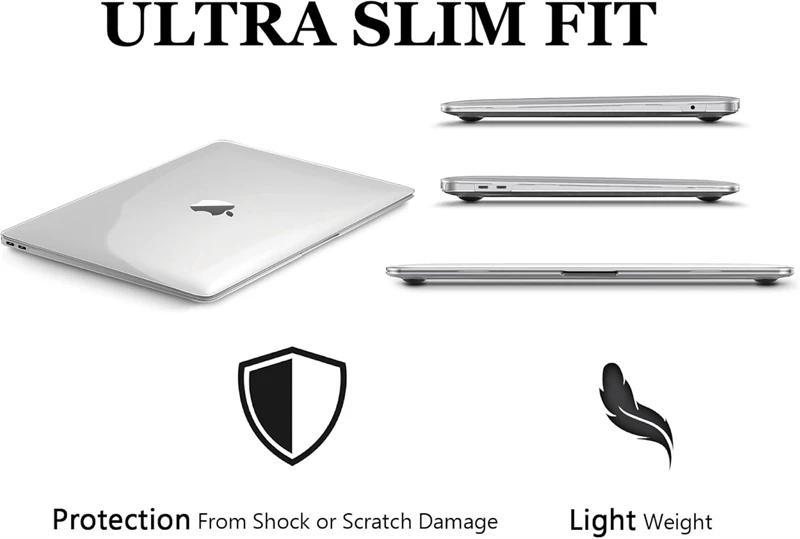 Crystal Clear Laptop Case for Macbook Neo 13 2026 Air 15 M4 M3 Hard Cover for Mac Book Pro 14 M1 M2 M5 14 16 Sleeve Accessories