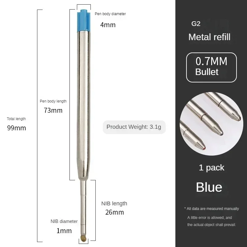 10/20/30/40pcs L:3.9 In Ballpoint Pen Refills for Parker Pens Medium Point blue Black Ink Rods for Writing Office Stationery