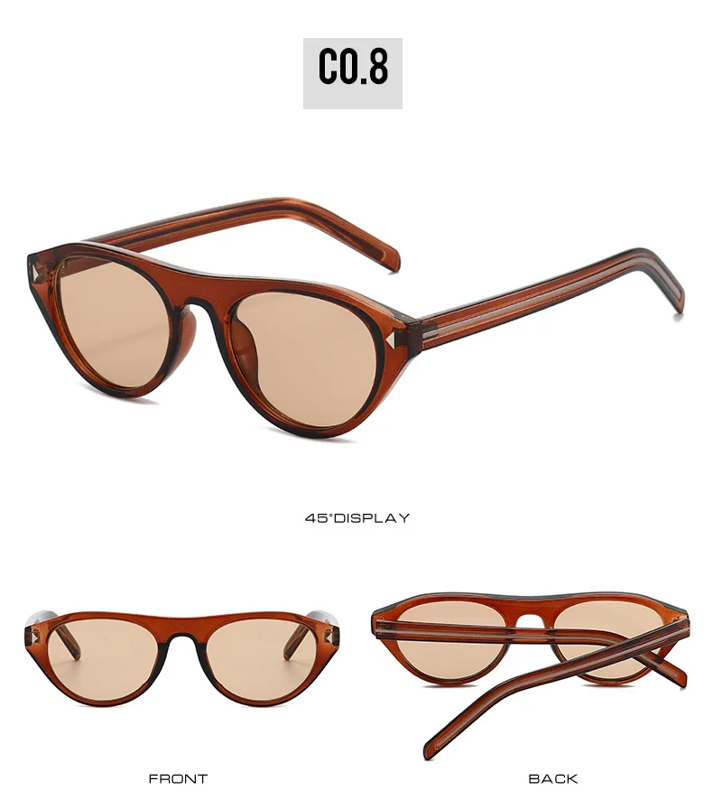 Fashion Triangle Cat Eye Sunglasses for Women Vintage Small Frame Gradient UV400 Sun Glasses Men Retro Hip Hop Driving Shades