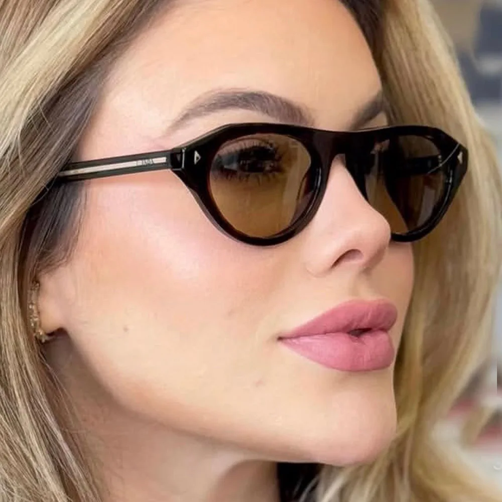 Fashion Triangle Cat Eye Sunglasses for Women Vintage Small Frame Gradient UV400 Sun Glasses Men Retro Hip Hop Driving Shades