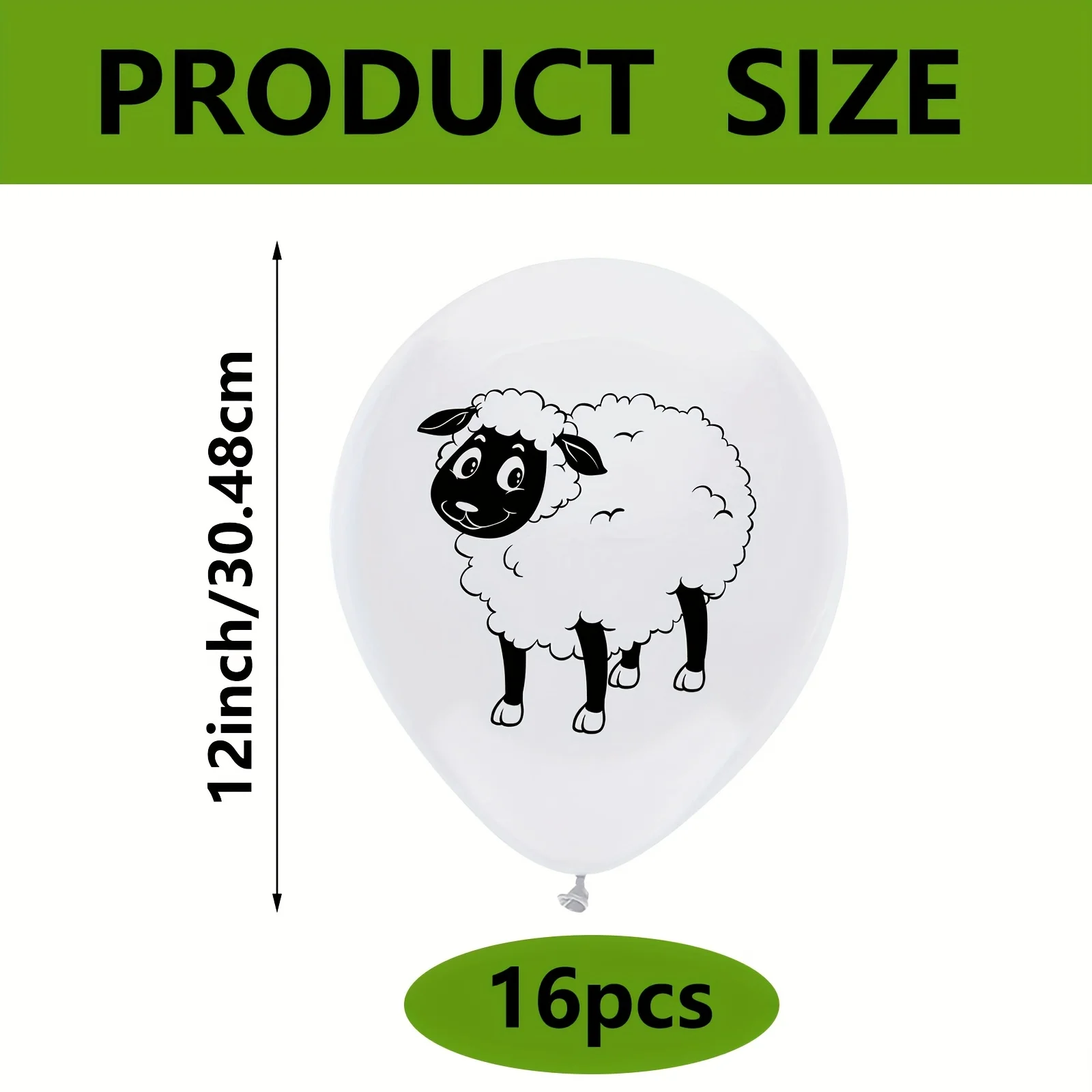 16Pcs printing design sheep balloon party sheep print latex balloon decoration for Feast party decoration for Circular