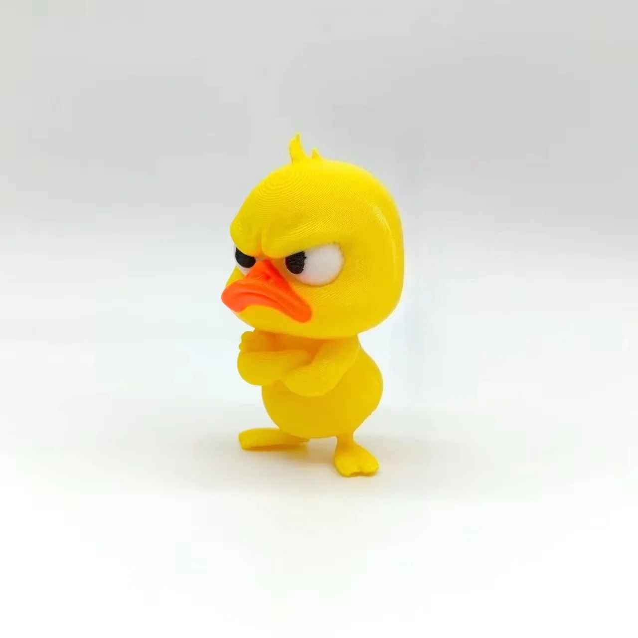 3D Angry White Eyed Funny Duck,Printing Angry Yellow Duck Statue, Humorous Indoor/outdoor Home Decoration and Car Decoration