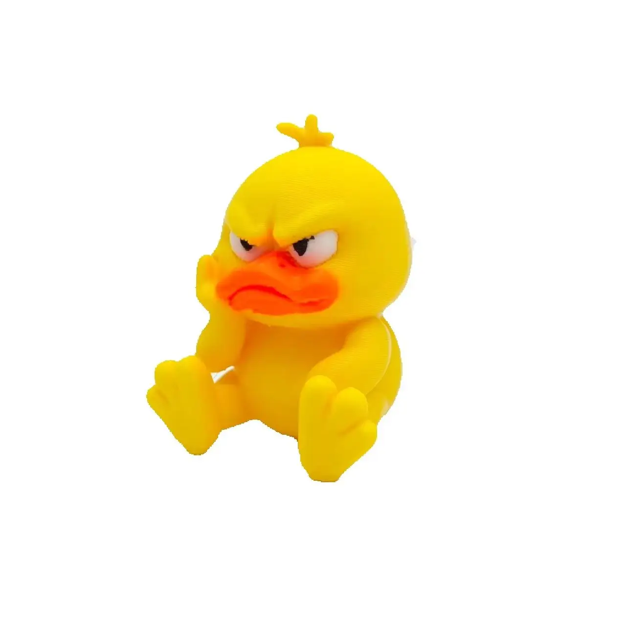 3D Angry White Eyed Funny Duck,Printing Angry Yellow Duck Statue, Humorous Indoor/outdoor Home Decoration and Car Decoration