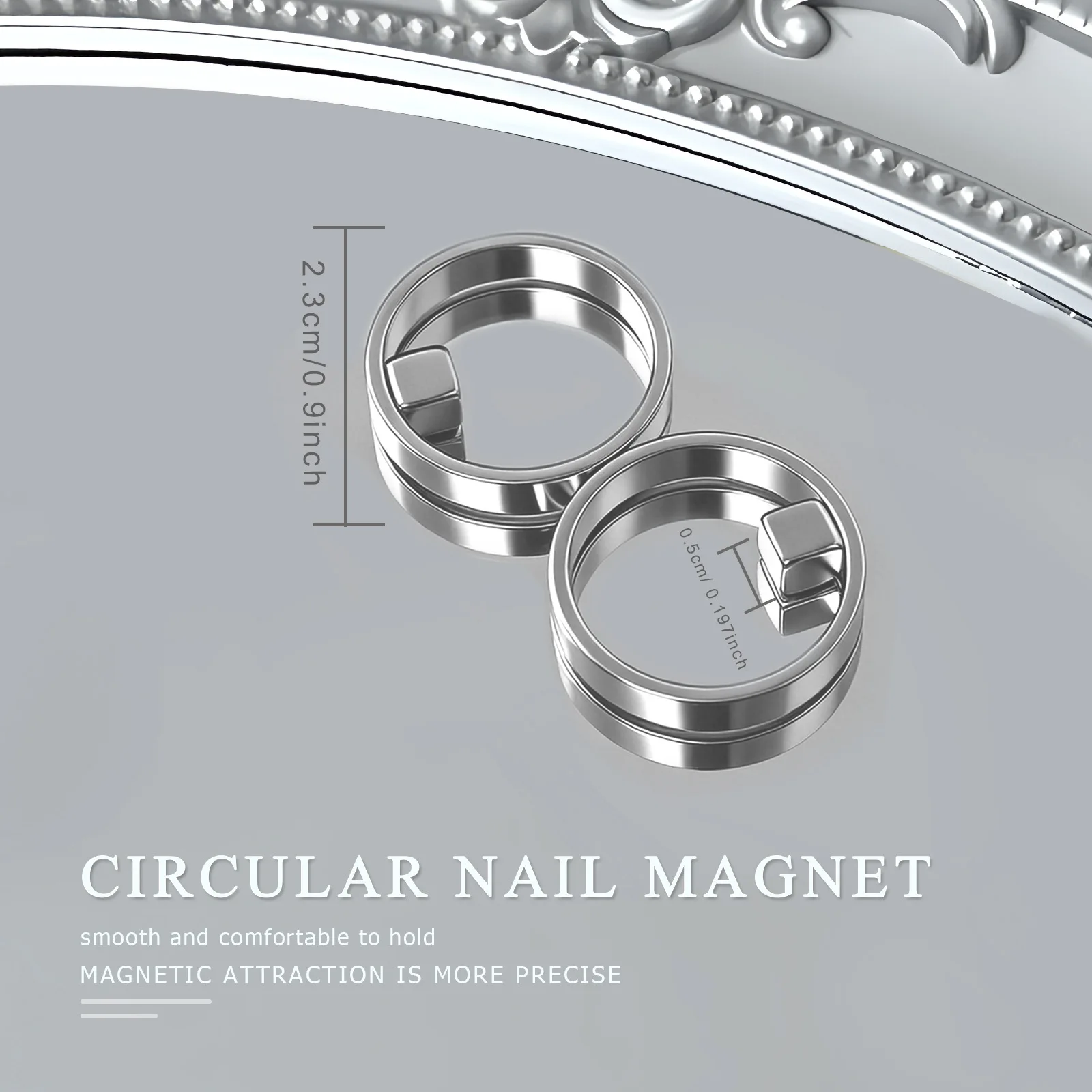 Black Hole Shape Cat Eye Nail Art Magnet Suck Hollow Cat Eye Nail Art Effect Magnet Ring DIY Manicure Magnetic Auxiliary Tool
