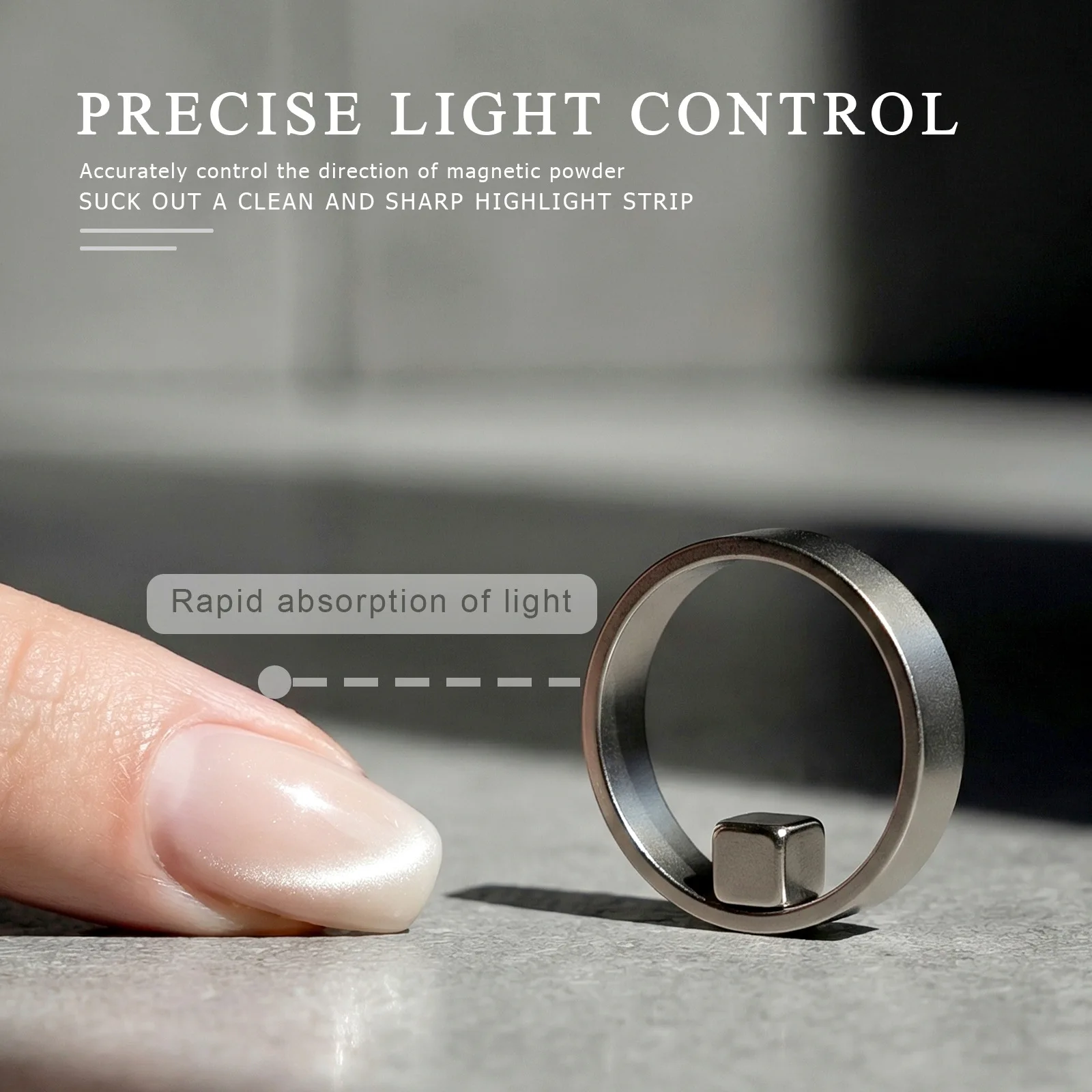 Black Hole Shape Cat Eye Nail Art Magnet Suck Hollow Cat Eye Nail Art Effect Magnet Ring DIY Manicure Magnetic Auxiliary Tool