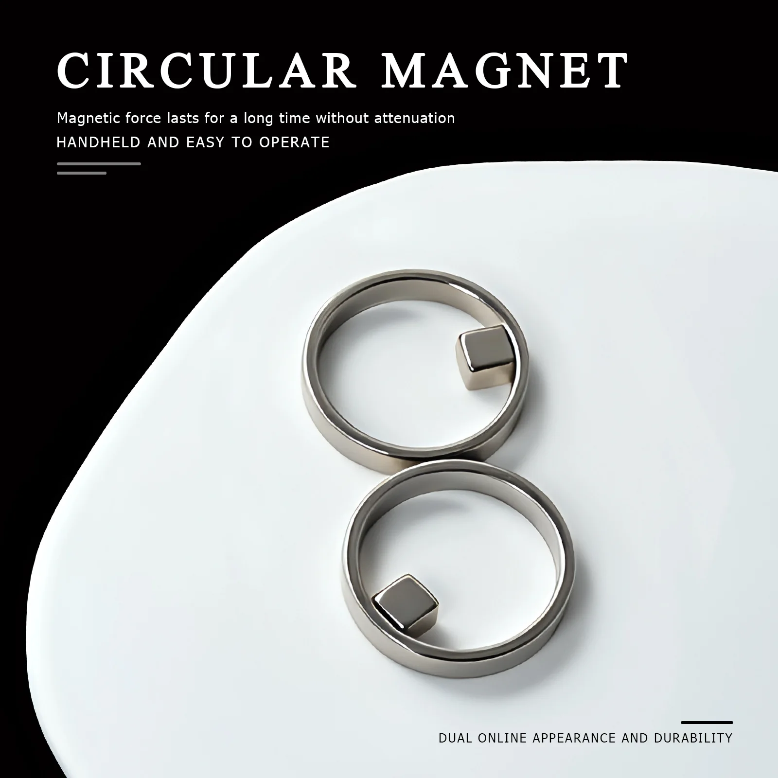 Black Hole Shape Cat Eye Nail Art Magnet Suck Hollow Cat Eye Nail Art Effect Magnet Ring DIY Manicure Magnetic Auxiliary Tool