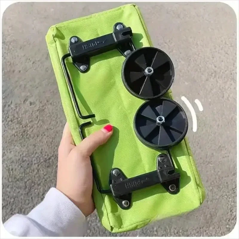 Foldable Portable Shopping Cart with Wheels | Lightweight Backpack-Style Hand Cart for Home Use