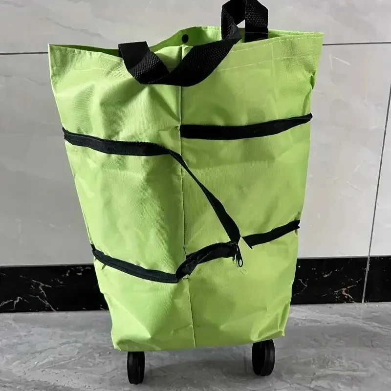 Foldable Portable Shopping Cart with Wheels | Lightweight Backpack-Style Hand Cart for Home Use