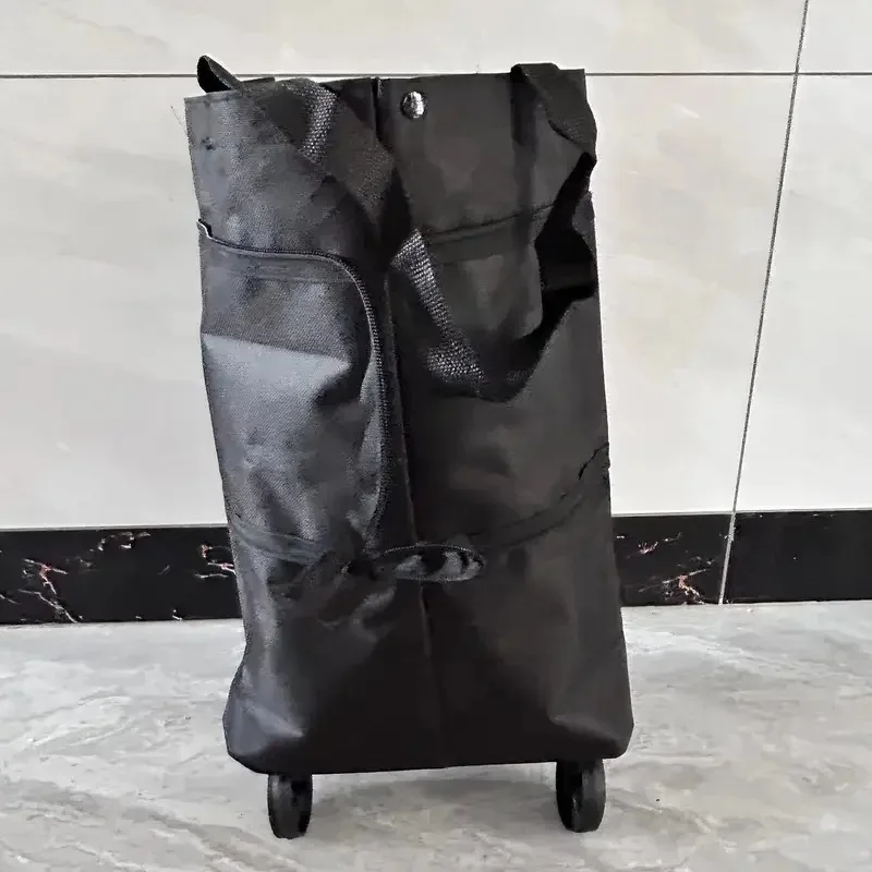 Foldable Portable Shopping Cart with Wheels | Lightweight Backpack-Style Hand Cart for Home Use
