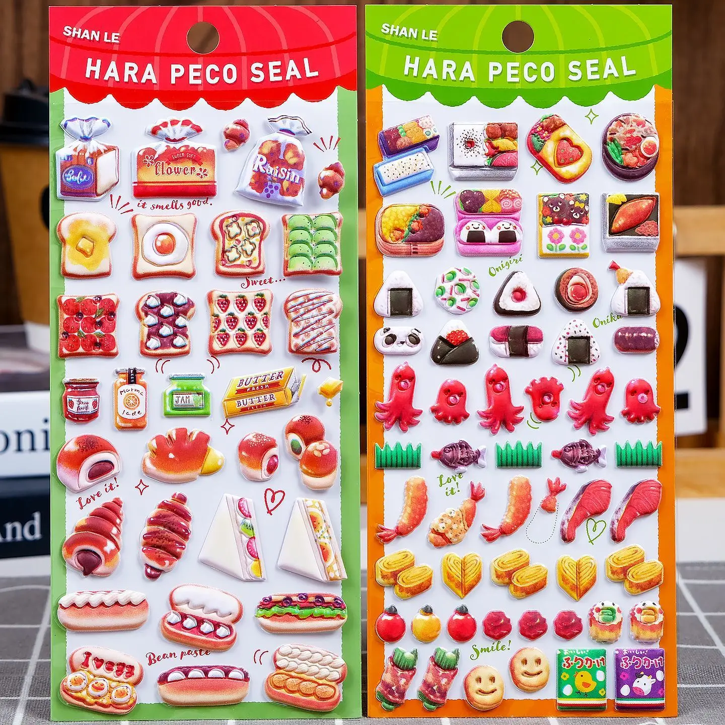 Japanese Sushi Food Cake 3D Puffy Foam Stickers Cute Cartoon Waterproof Decals for Girls DIY Craft Phone Decor Gifts