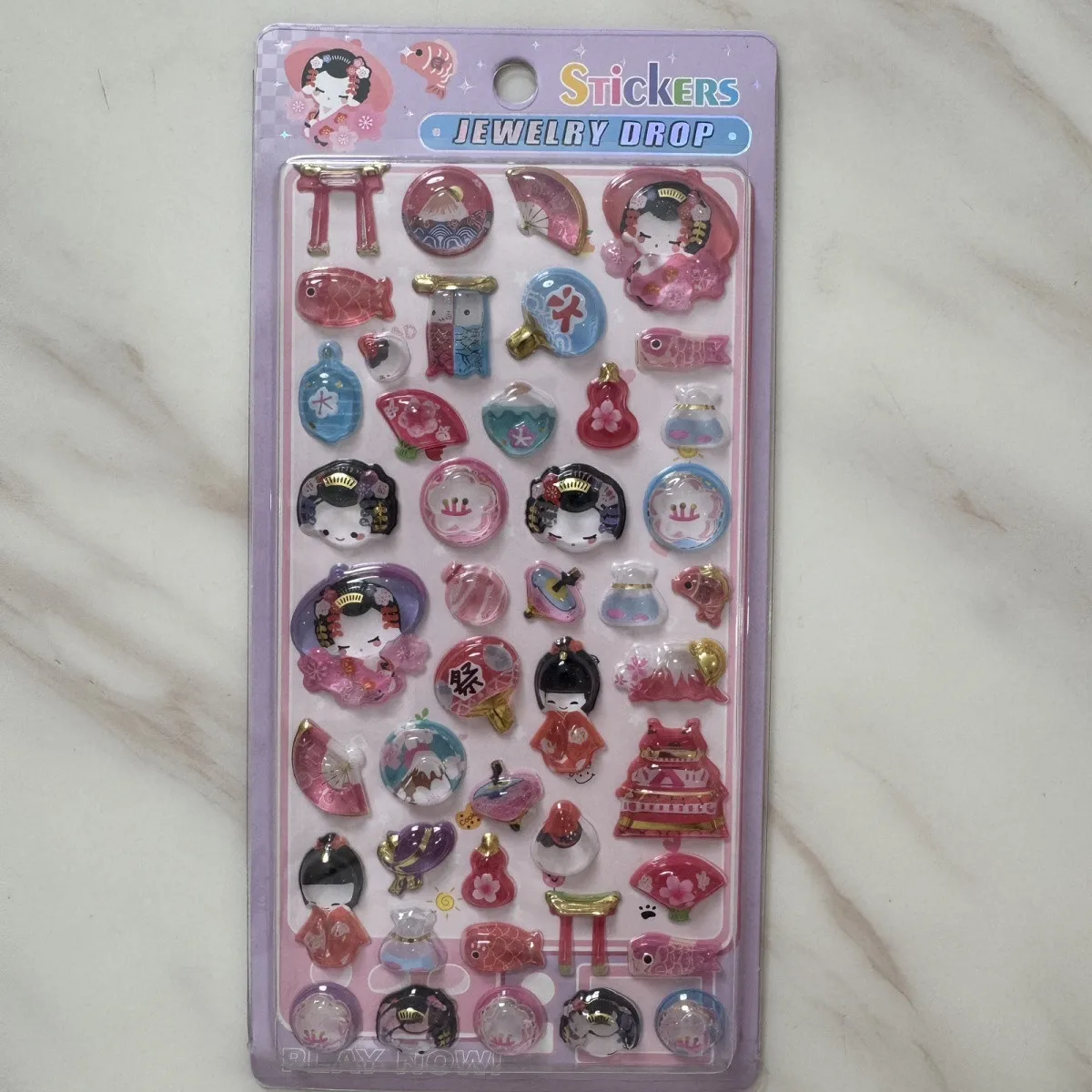 Kawaii Japanese Sumo Ninja Cartoon 3D Crystal Relief Stickers Creative Girl Phone Case Decoration Birthday Gift Accessories S