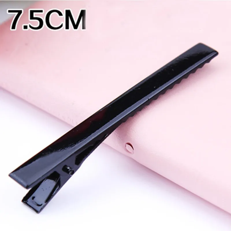 30PCS/Lot High Quality 3.2-5.5cm Silver-Color Black Hair Clips Flat Barrettes Iron Hairpins DIY Hair Accessories For Women Girls