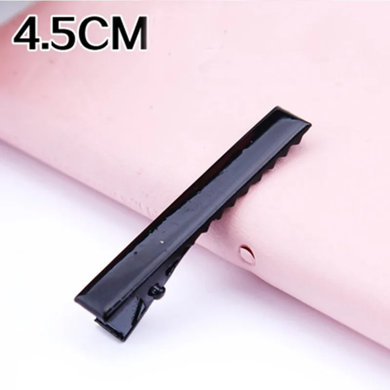 30PCS/Lot High Quality 3.2-5.5cm Silver-Color Black Hair Clips Flat Barrettes Iron Hairpins DIY Hair Accessories For Women Girls