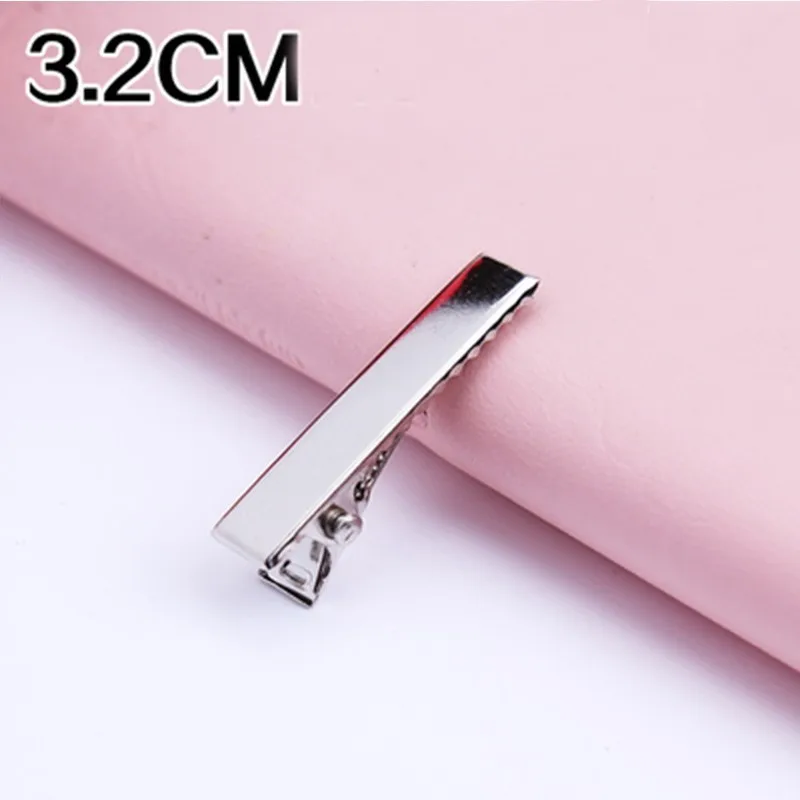 30PCS/Lot High Quality 3.2-5.5cm Silver-Color Black Hair Clips Flat Barrettes Iron Hairpins DIY Hair Accessories For Women Girls