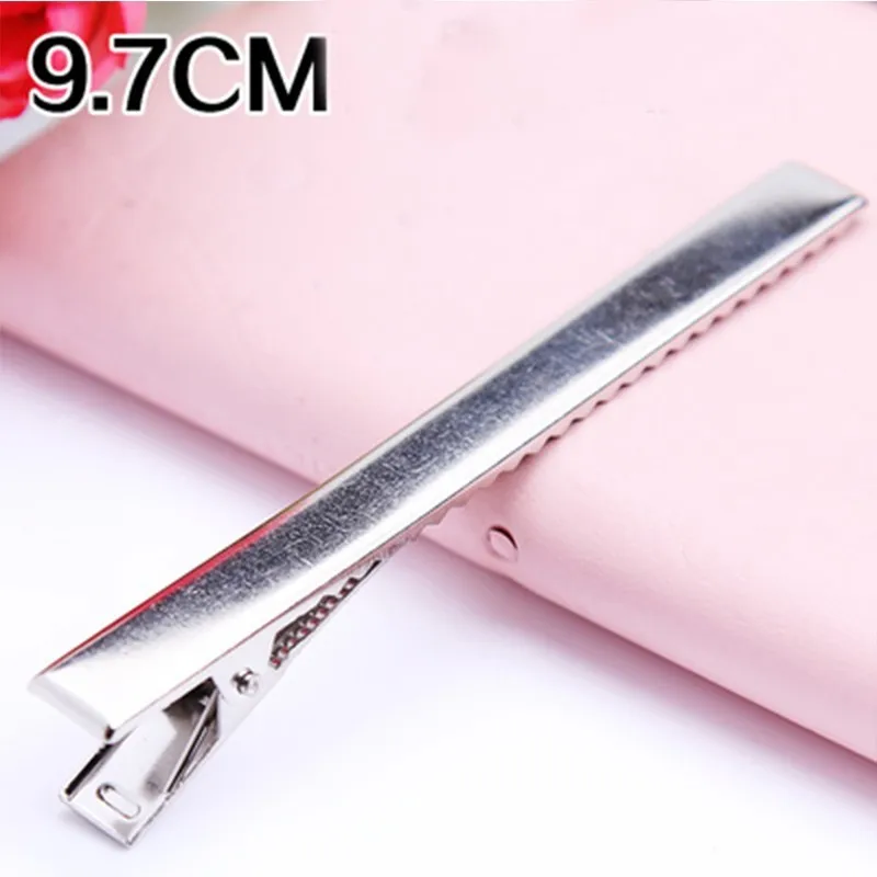 30PCS/Lot High Quality 3.2-5.5cm Silver-Color Black Hair Clips Flat Barrettes Iron Hairpins DIY Hair Accessories For Women Girls