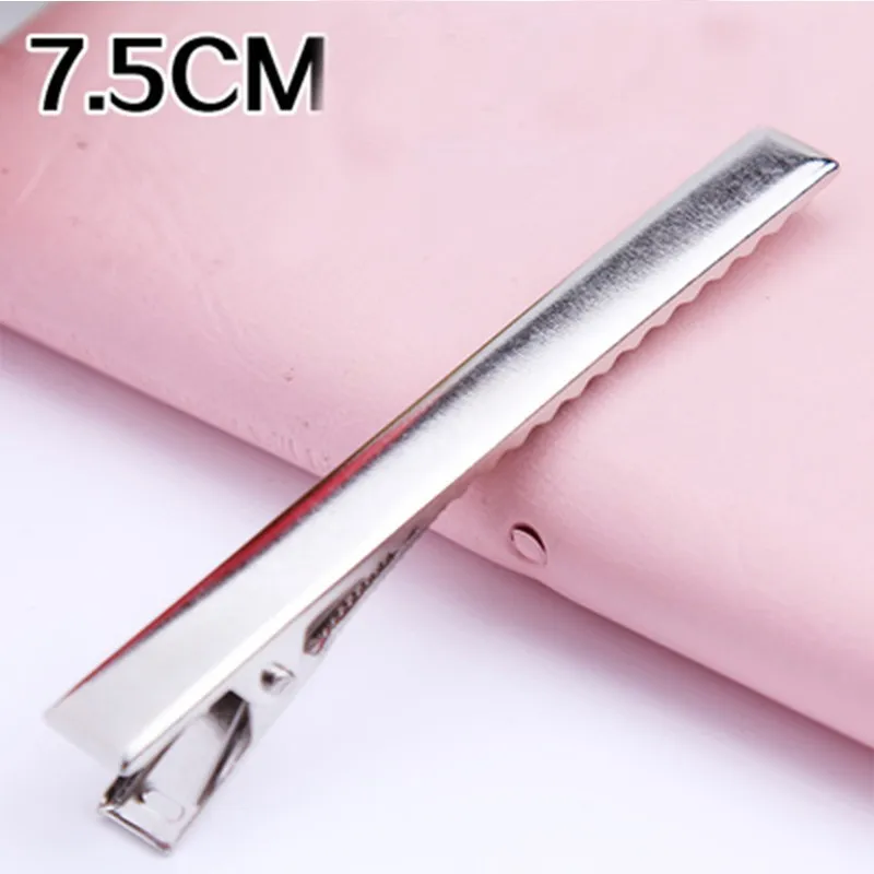 30PCS/Lot High Quality 3.2-5.5cm Silver-Color Black Hair Clips Flat Barrettes Iron Hairpins DIY Hair Accessories For Women Girls
