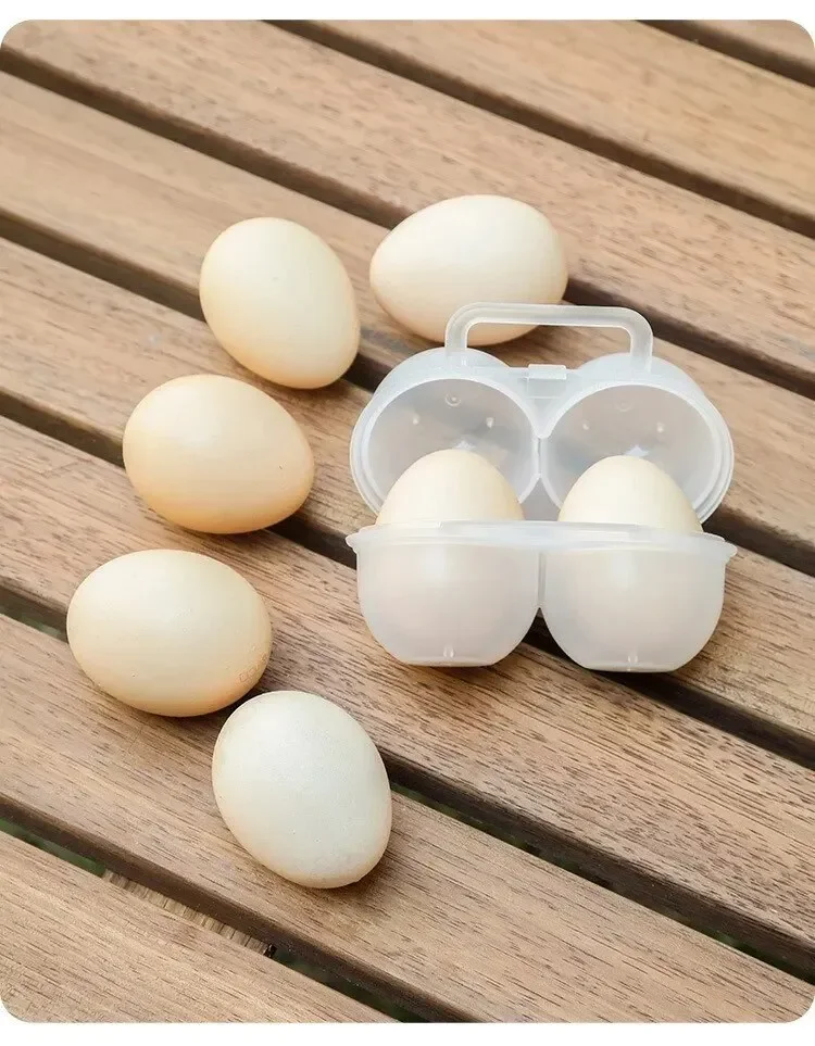 1pc 2-Cell Outdoor Portable Egg Box Plastic Egg Tray Refrigerator Egg Storage Box Shock-absorbing And Anti Drop Egg Loade