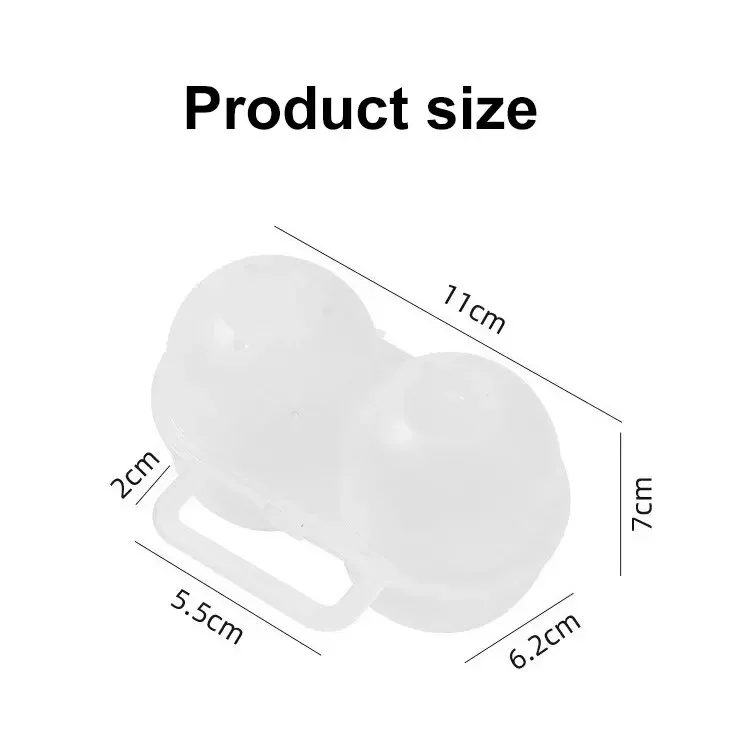 1pc 2-Cell Outdoor Portable Egg Box Plastic Egg Tray Refrigerator Egg Storage Box Shock-absorbing And Anti Drop Egg Loade