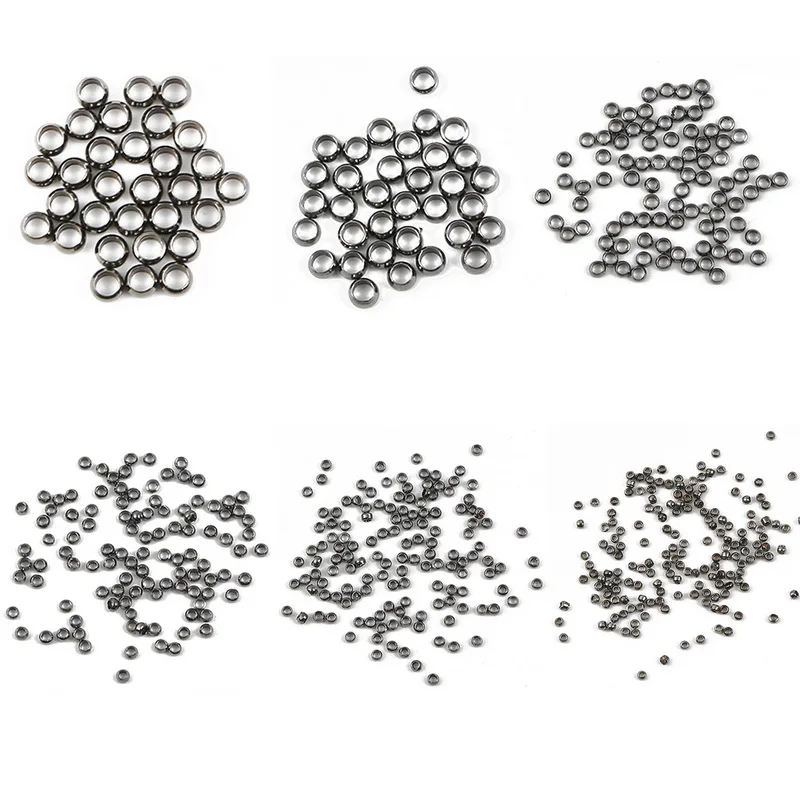 100-500pcs/lot Gold Silver Copper Ball Crimp End Beads 1.5-4mm Stopper Spacer Beads Diy For Jewelry Making Findings Supplies