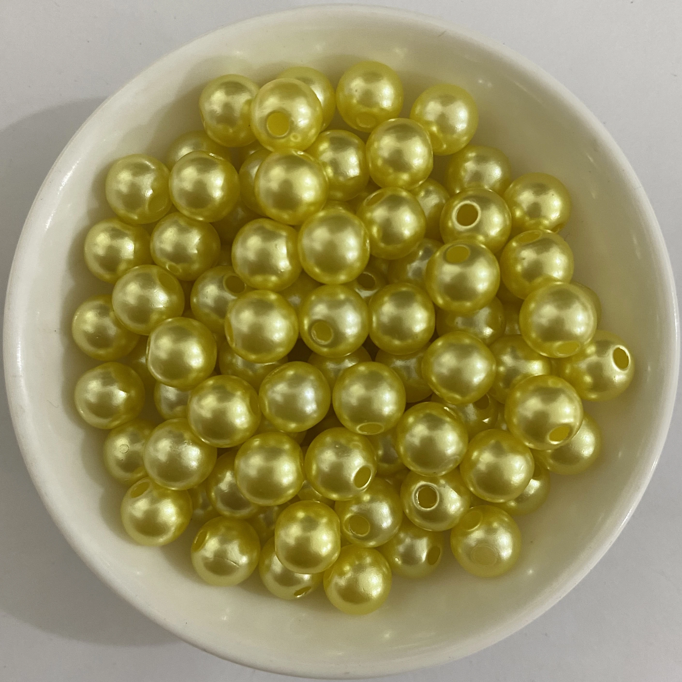 Acrylic Imitation Pearl Round Ball Spacer Beads 4 6 8 10 12MM Pick Size Color For Jewelry Making DIY Hole Size 1.5mm