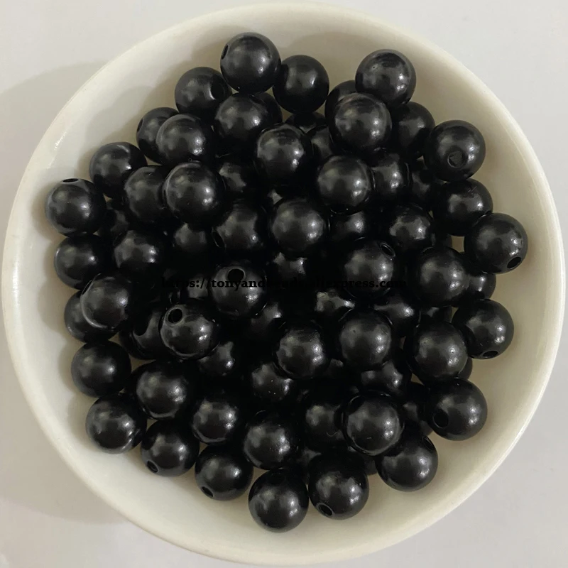 Acrylic Imitation Pearl Round Ball Spacer Beads 4 6 8 10 12MM Pick Size Color For Jewelry Making DIY Hole Size 1.5mm