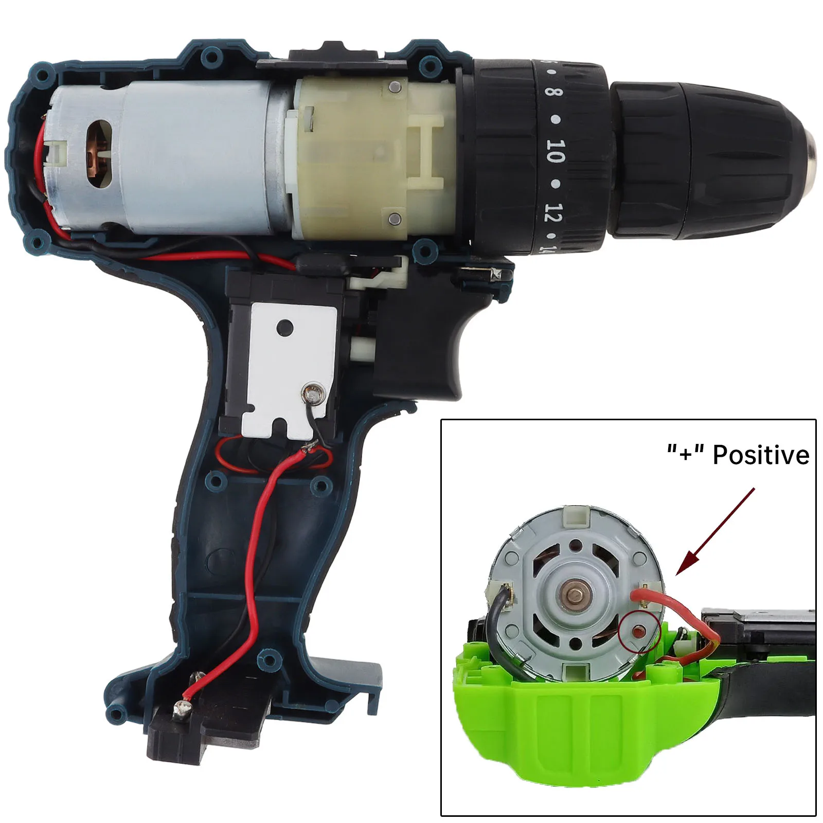 RS550 9/11/12/13/14 Teeth DC ELectric Motor 10.8V/12V/14.4V/16.8V/18V/21V/25V Screwdriver Drill Motor with High Torque Gear Box