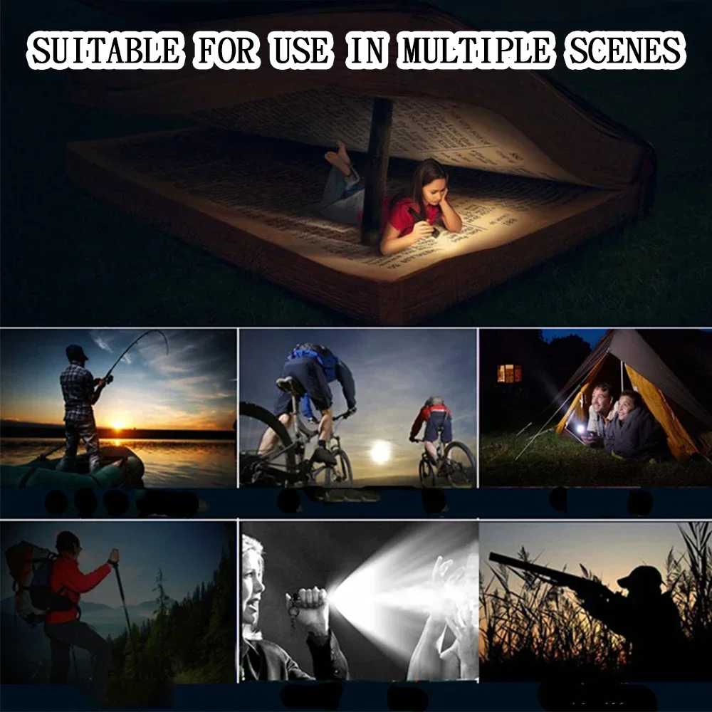 Mini LED Flashlight COB+XPE Portable Torch USB Charging Camping Lantern Zoomable Focus Light Tactical Flashlight with Pen Clip