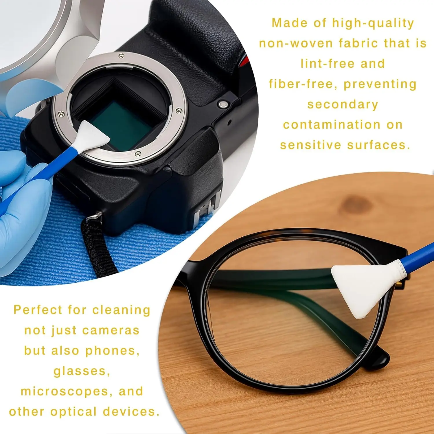 12/16/24mm APS-C Cleaning Kit for Sony Nikon Canon DSLR Cameras CCD & CMOS Professional Sensor Cleaner Swab for Full-Frame M4/3