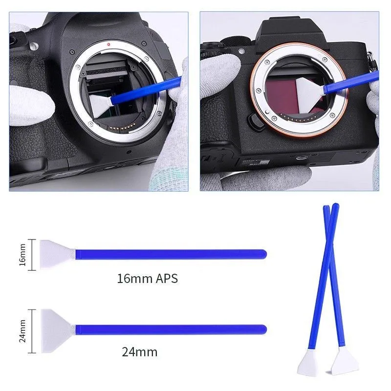 12/16/24mm APS-C Cleaning Kit for Sony Nikon Canon DSLR Cameras CCD & CMOS Professional Sensor Cleaner Swab for Full-Frame M4/3