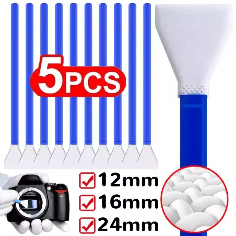 12/16/24mm APS-C Cleaning Kit for Sony Nikon Canon DSLR Cameras CCD & CMOS Professional Sensor Cleaner Swab for Full-Frame M4/3