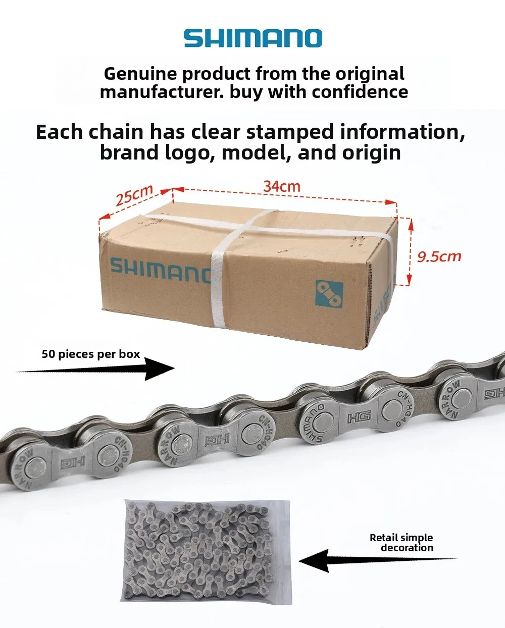 Original Shimano 8/9/10/11/12 Speed Bicycle Chain Mountain Road Bike Cycling Parts