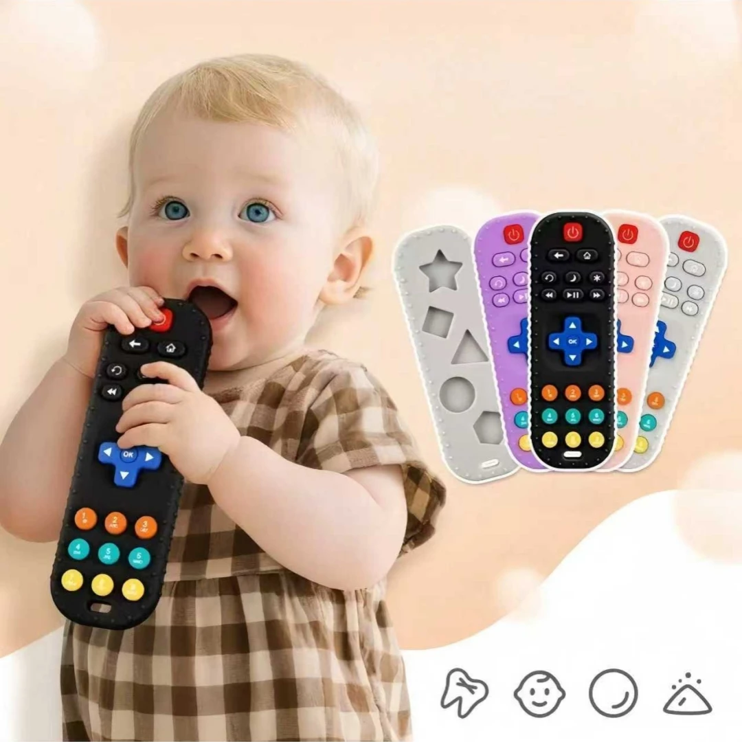 Teething Toys for 0-12 Month Babies - Baby TV Remote Control Shaped Toy - Baby Teether Suitable for Boys and Girls