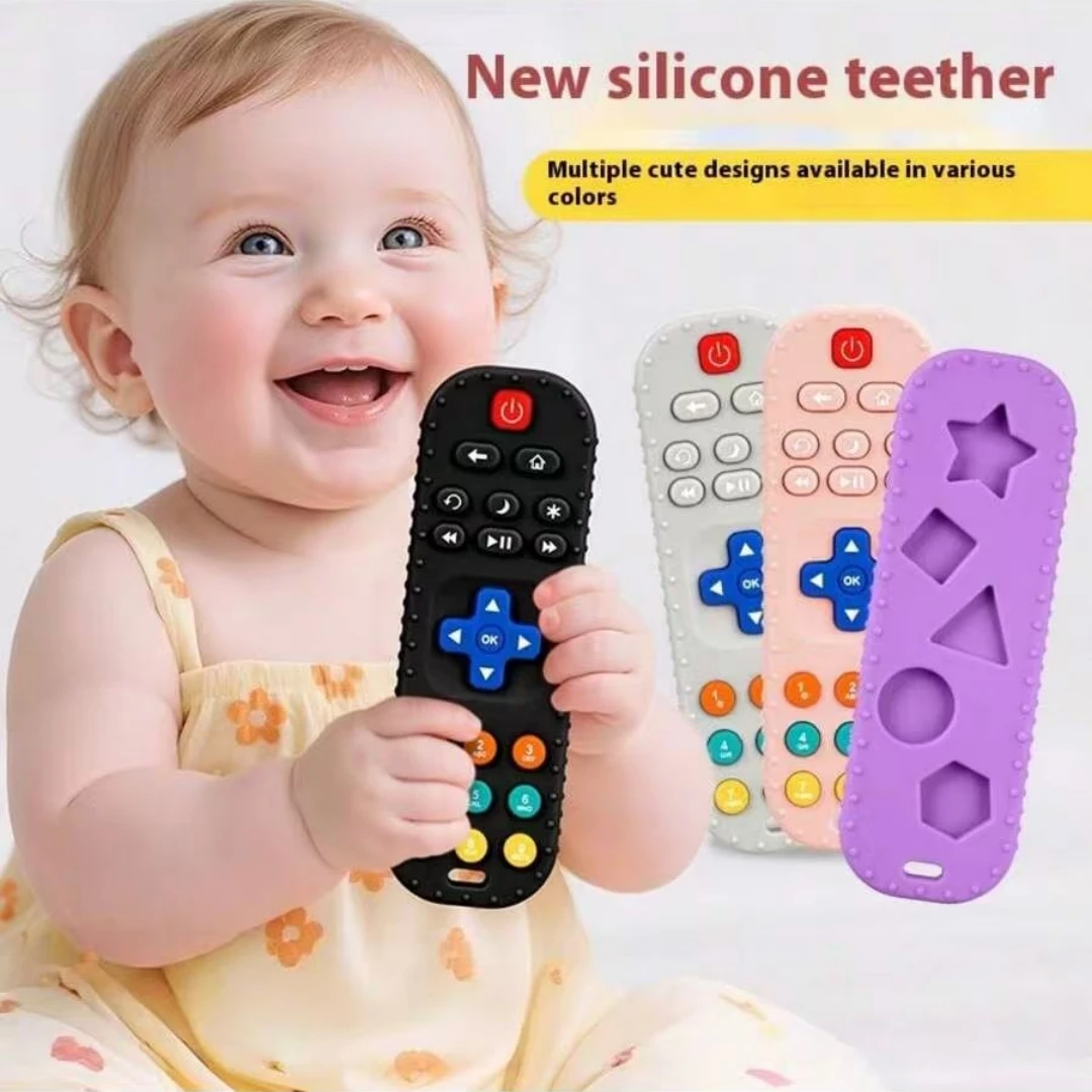 Teething Toys for 0-12 Month Babies - Baby TV Remote Control Shaped Toy - Baby Teether Suitable for Boys and Girls