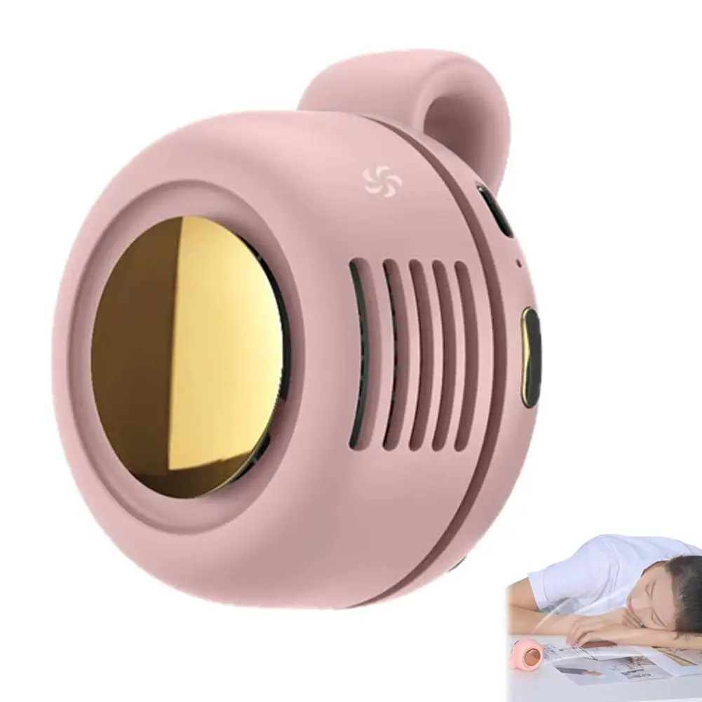 Mini Portable Handheld Clip Fan Leafless Small Whirlwind Fan for Daily Outdoor Travel Waist Hanging Design