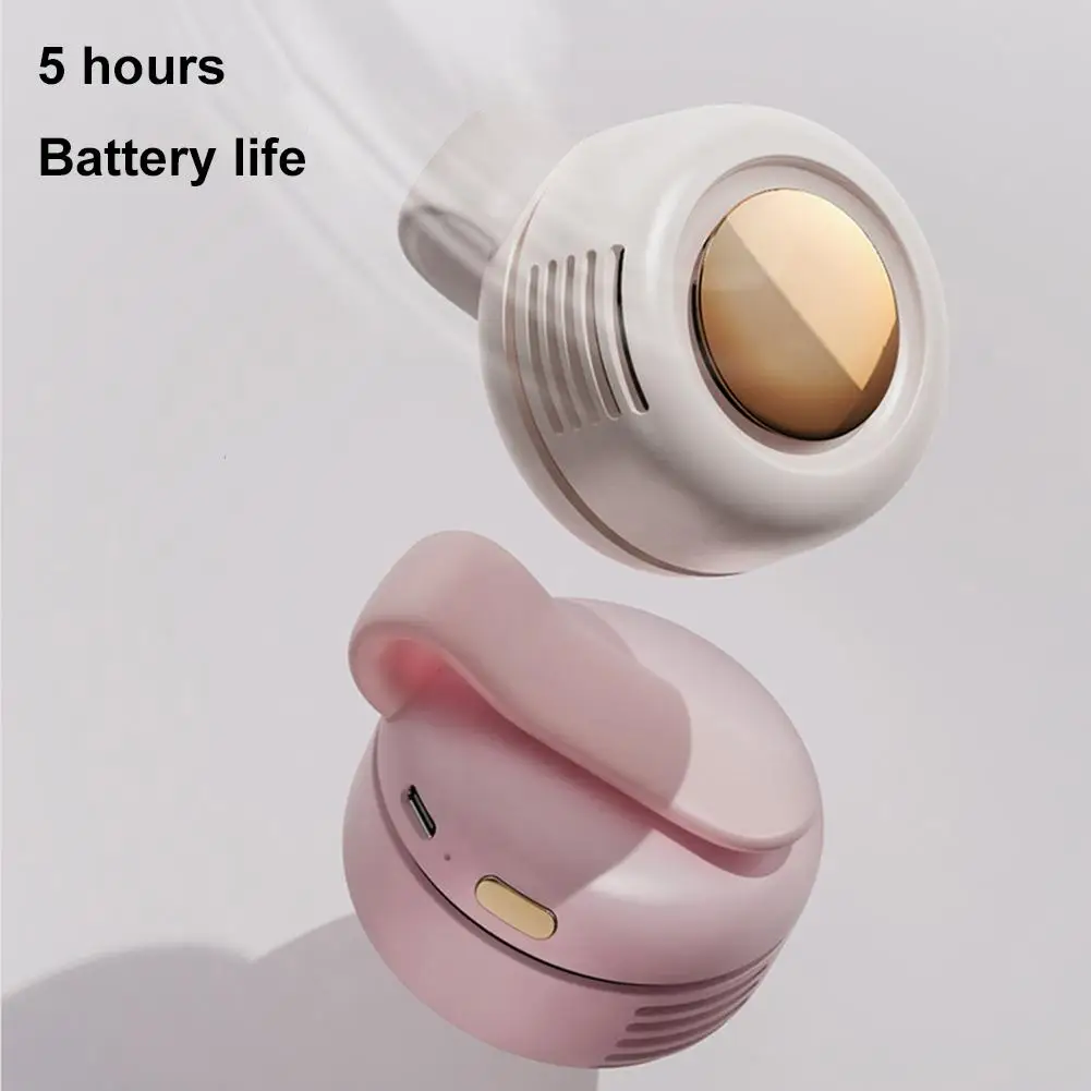 Mini Portable Handheld Clip Fan Leafless Small Whirlwind Fan for Daily Outdoor Travel Waist Hanging Design
