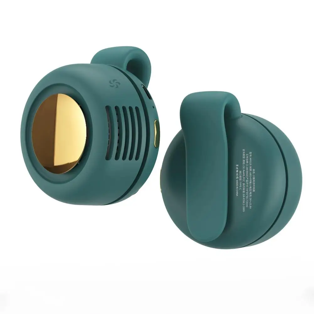 Mini Portable Handheld Clip Fan Leafless Small Whirlwind Fan for Daily Outdoor Travel Waist Hanging Design