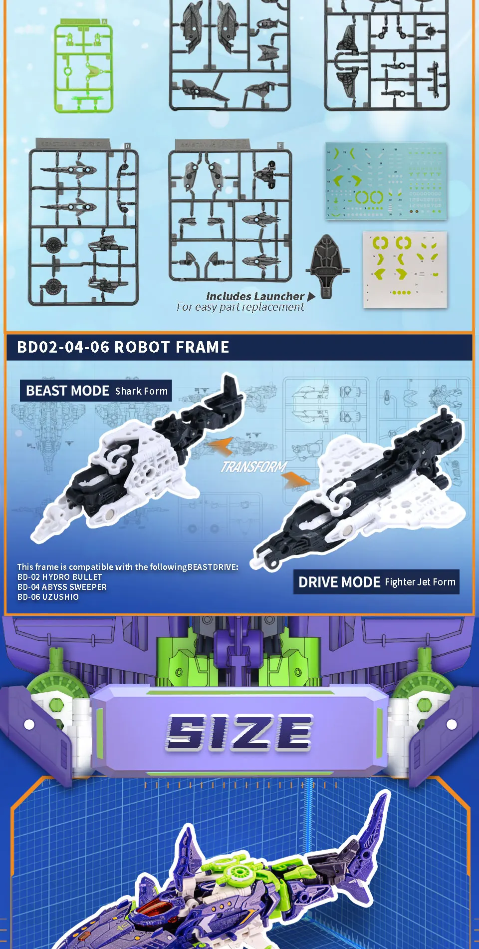 52TOYS BEASTBOX ARMOR UZUSHIO Transformation Collectible Converting Action Figure Toys Gift