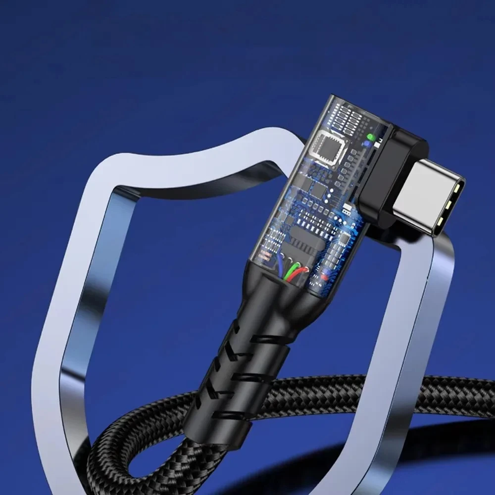 PD240W Elbow USB5 80Gbps Data Cable Thunderbolt 5 Type C Fast Charging Cable for iphone 17 16 15 MacBook Pro Air Tablet Laptop