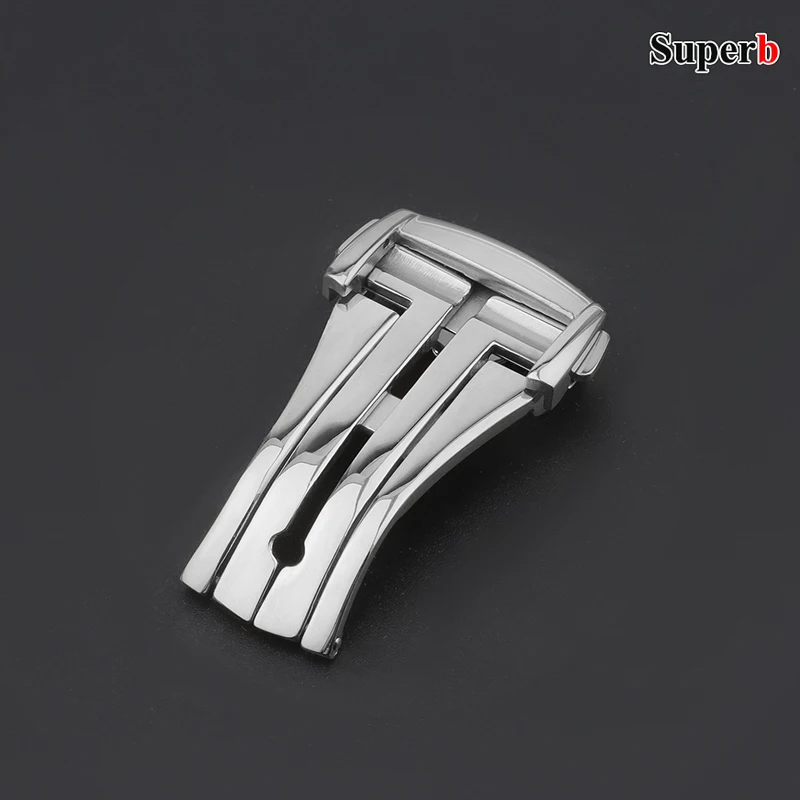 16mm 18mm 20mm Folding Watch Buckle for Omega Stainless Steel Deployment Clasps for Seamaster Polished Matte Watchband Button