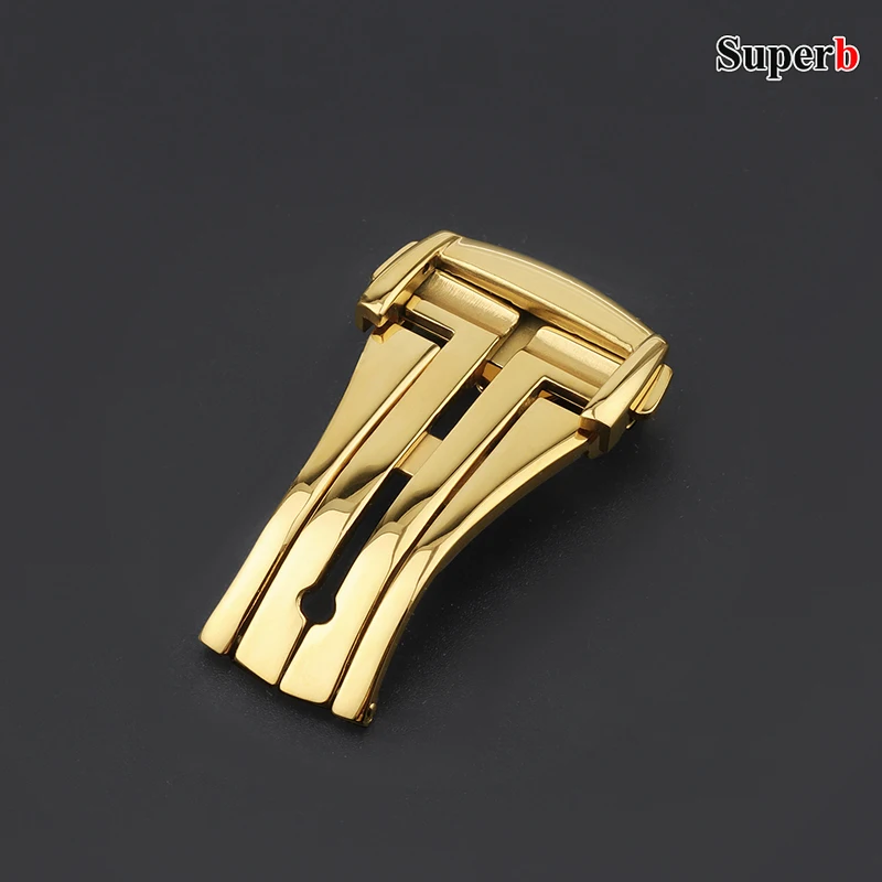 16mm 18mm 20mm Folding Watch Buckle for Omega Stainless Steel Deployment Clasps for Seamaster Polished Matte Watchband Button